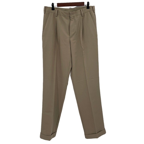Nike Other - Nike Golf Men’s Pants 34 X 34 Tan Pleated Cuffed FitDry Dri-Fit